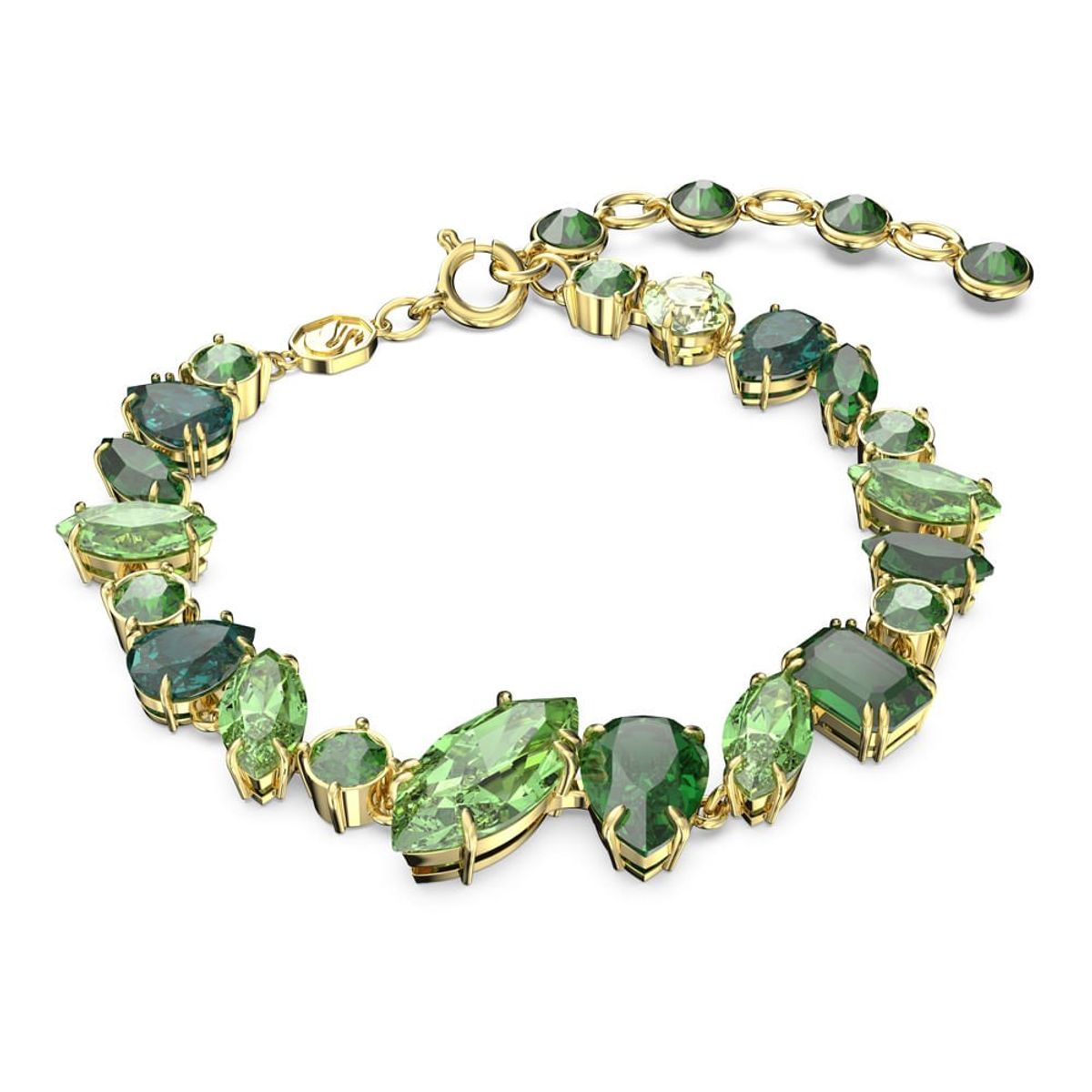 SWAROVSKI - Pulsera Swarovski Gema Tallas Mixtas Verde Baño Tono Oro 5652822