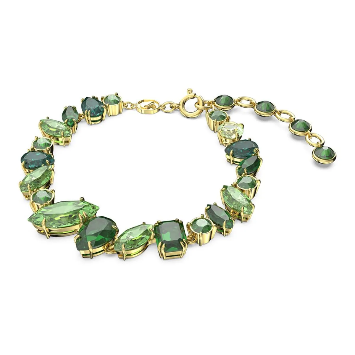 SWAROVSKI - Pulsera Swarovski Gema Tallas Mixtas Verde Baño Tono Oro 5652822
