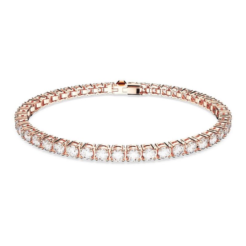 SWAROVSKI - Pulsera Swarovski Matrix Tennis Talla Redonda Pequeña Rosa 5657661