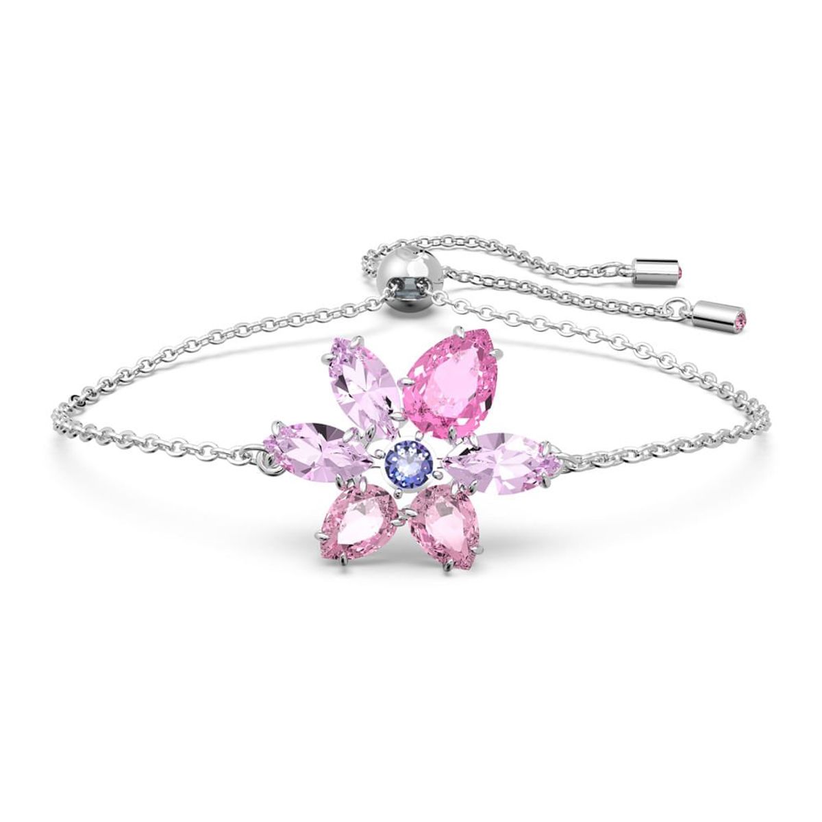 SWAROVSKI - Pulsera Swarovski Gema Tallas Mixtas Flor Rosa Baño Rodio 5658396