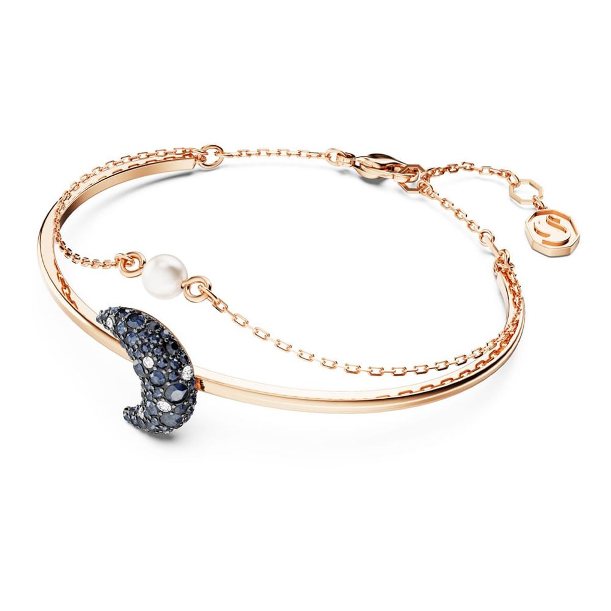 SWAROVSKI - Pulsera Swarovski Luna Luna Multicolor Baño Tono Oro Rosa 5671586