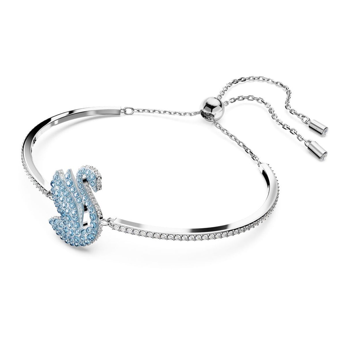 SWAROVSKI - Pulsera Swarovski Iconic Swan Cisne Azul Baño De Rodio 5660595