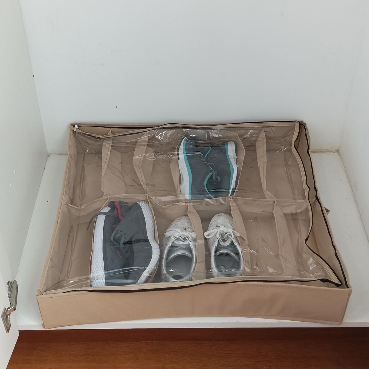 Zapatera / Organizador de Zapatos Bajo Cama con Tapa 12 Divisiones, marca RAPALLO - Foto 2