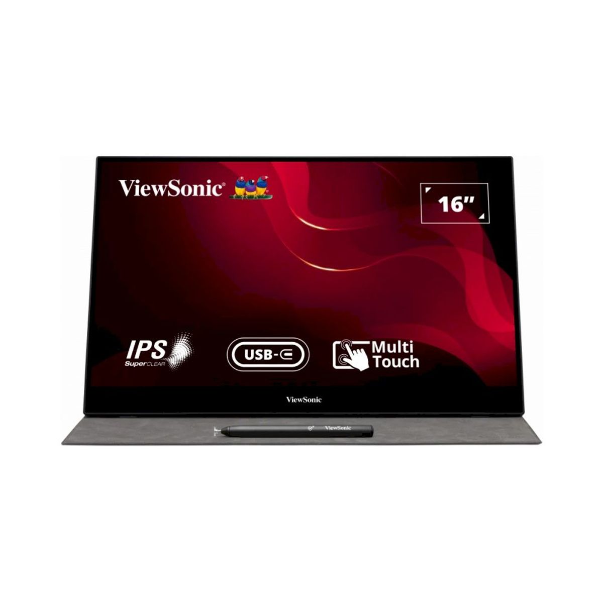 VIEWSONIC - MONITOR TÁCTIL ULTRALIGERO VIEWSONIC 16 IPS FHD HDMI parlantes ideal oficina viajes