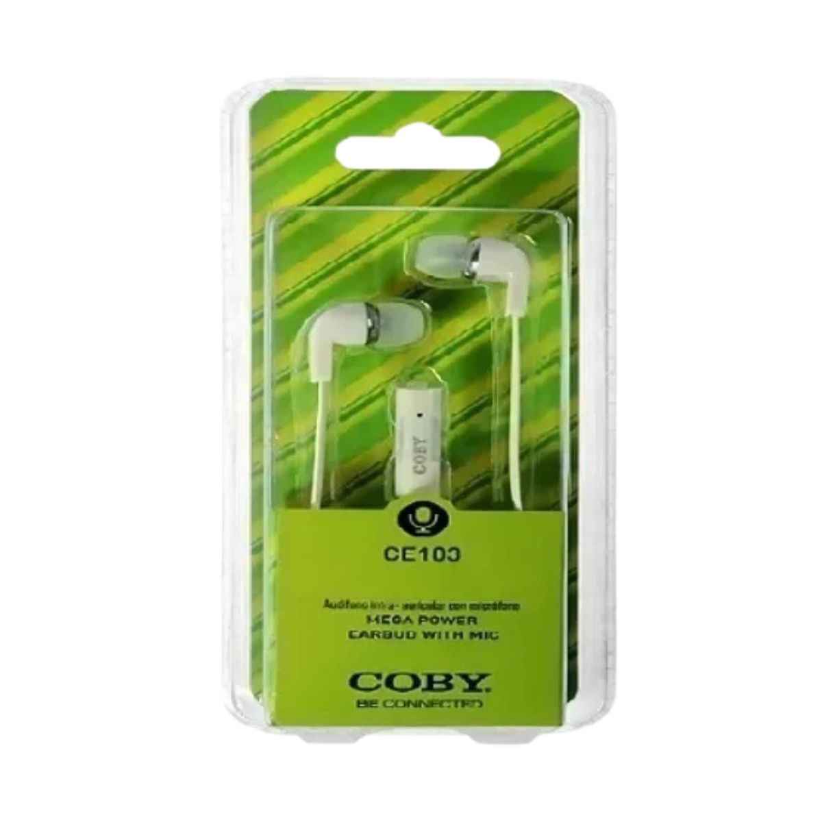 COBY - Audífono Coby PACK x6 Micrófono Incorporado Cable Anti Enredos - BLANCO