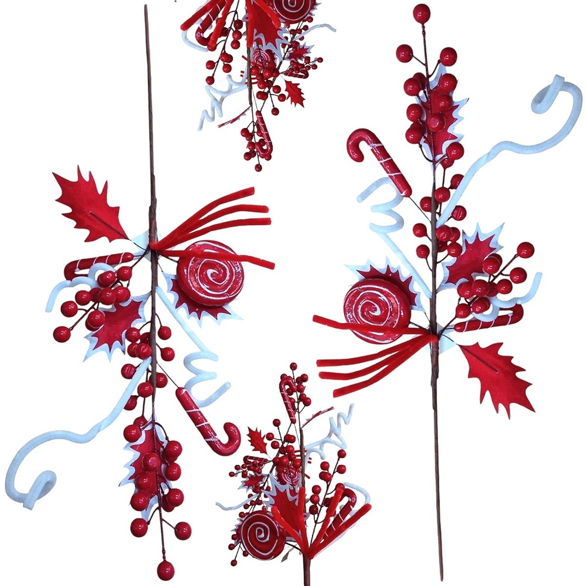 GENERICO - Ramas de Bayas navideñas decorativas