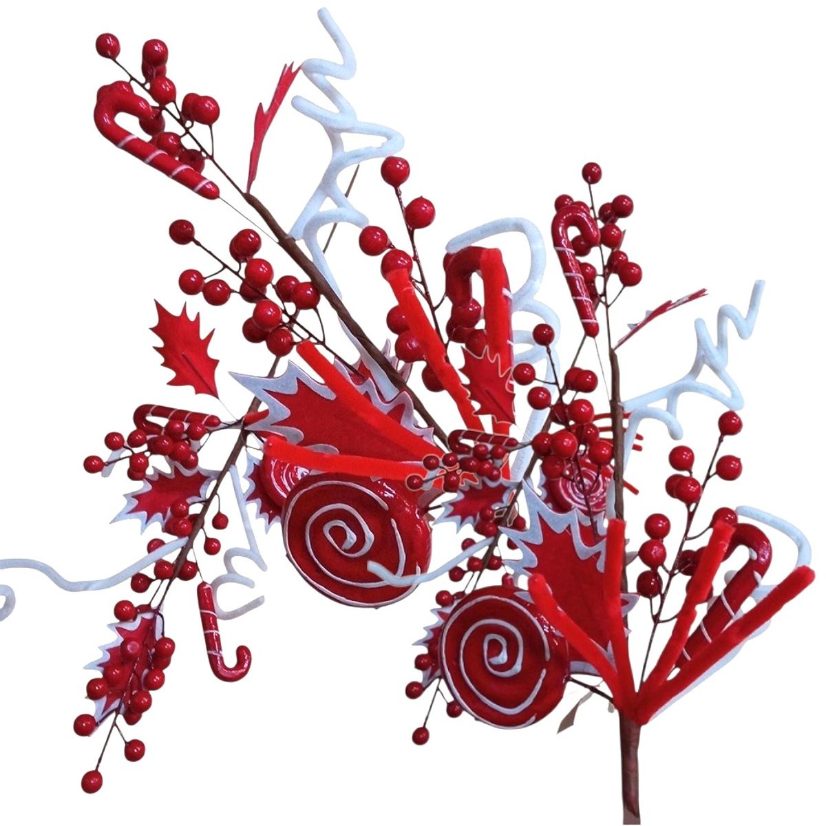 GENERICO - Ramas de Bayas navideñas decorativas