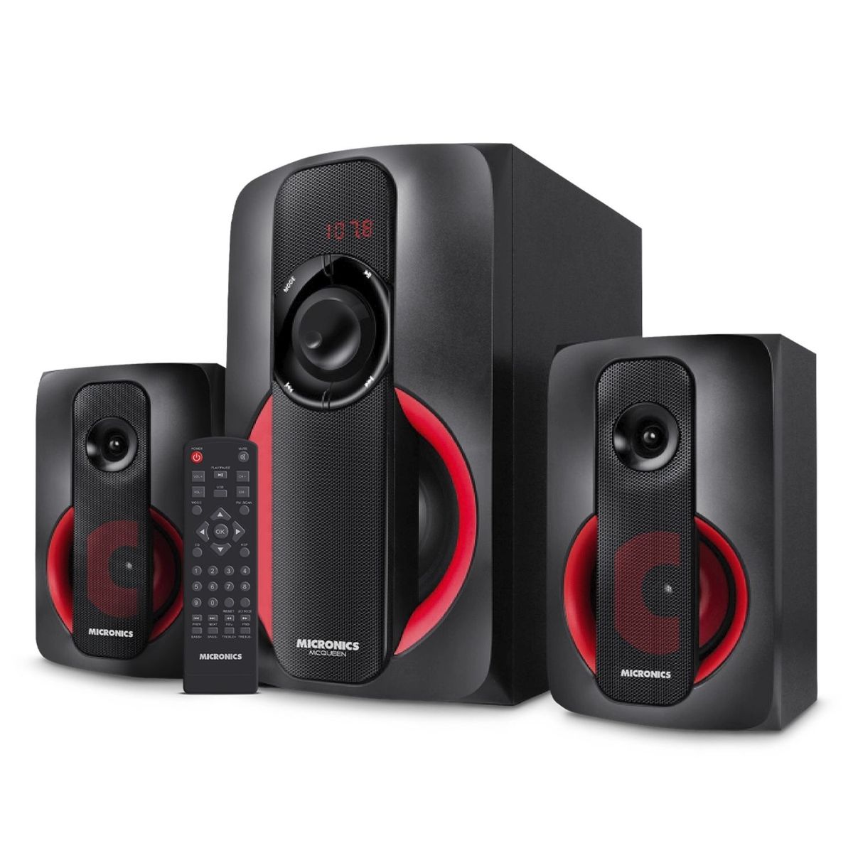 MICRONICS - Parlante Micronics MICS7528BT Mcqueen 2.1 Subwoofer 5" 25W + 8W x 2