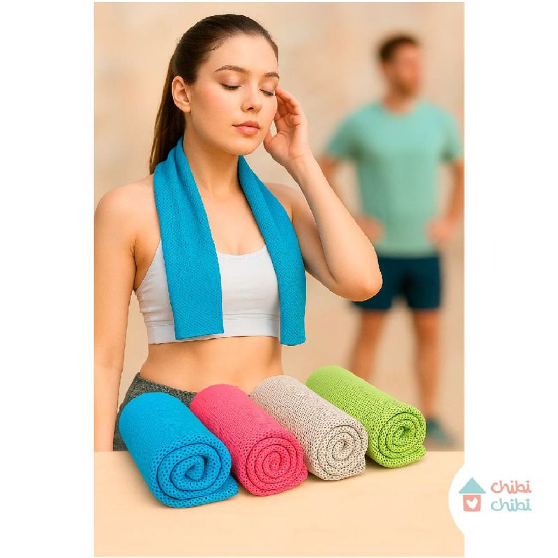 CHIBI CHIBI - Toalla Enfriadora para exteriores e interiores- Rosa