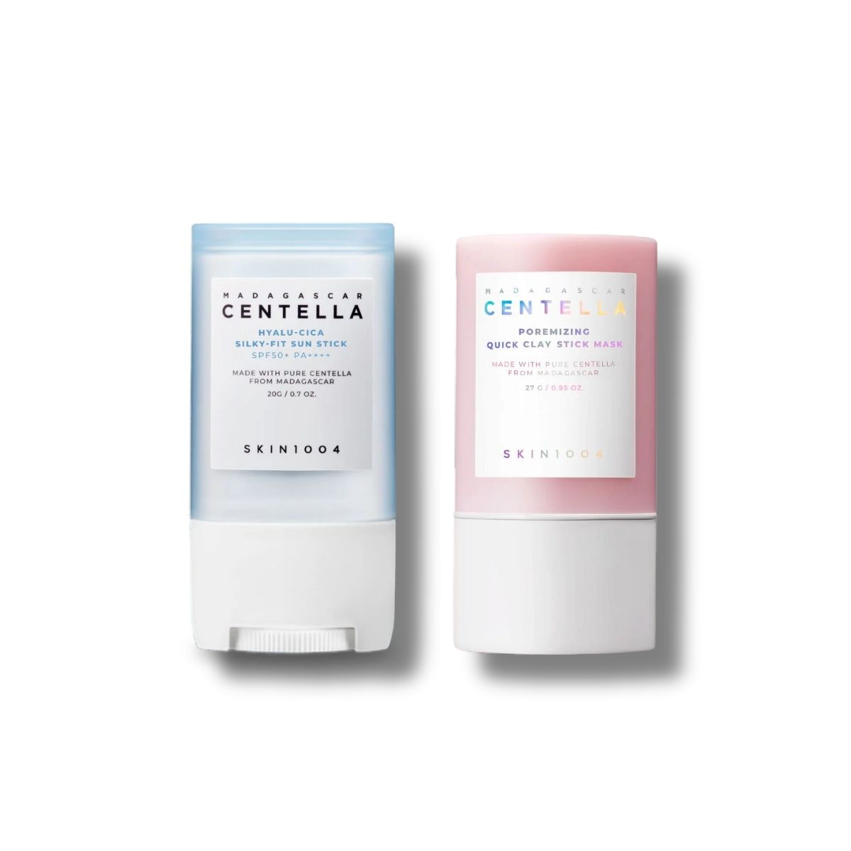 SKIN1004 - SKIN1004 Madagascar Centella Stick Duo Quick Clay Stick Mask + Silky-Fit Sun Stick