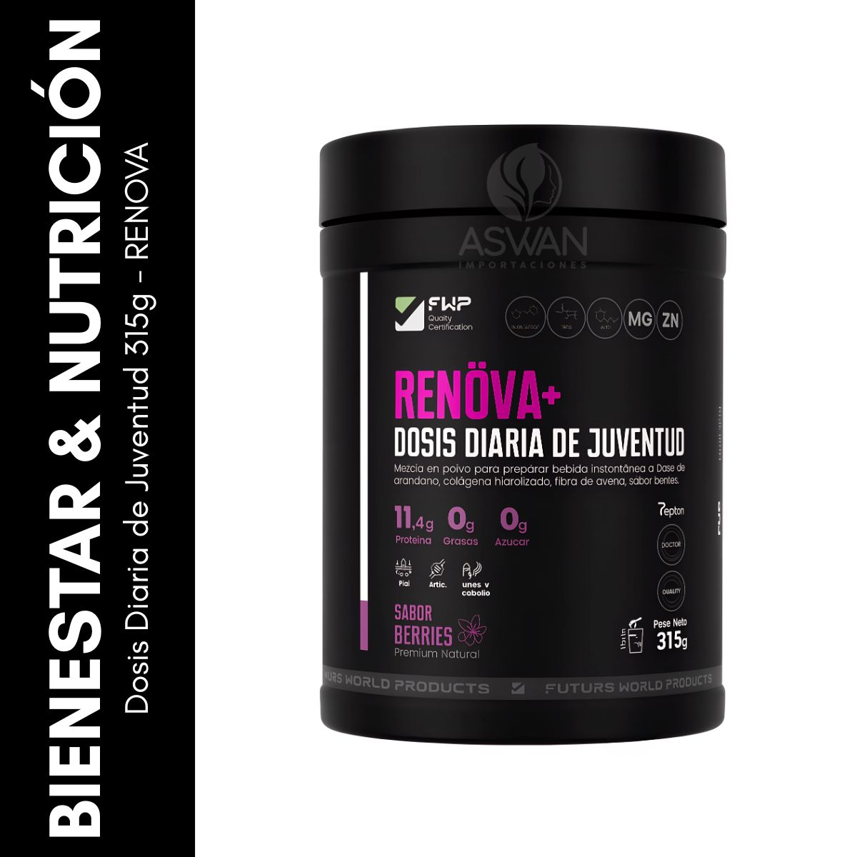 GENERICO - COLAGENO RENOVA️ + CON BIOPÉPTIDOS ACTIVOS 315gr
