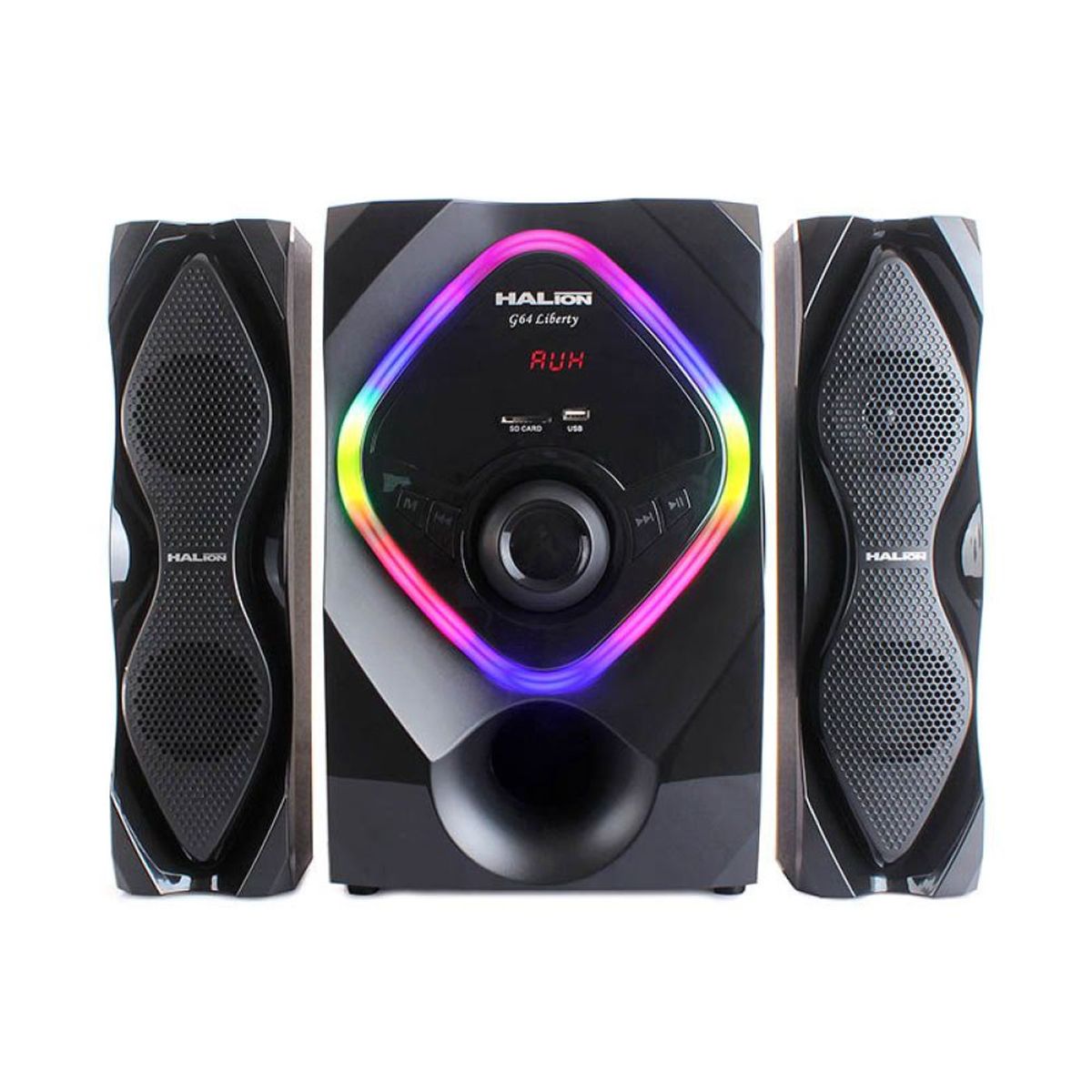 HALION - Parlante 2.1 Halion HA-G64 Liberty Subwoofer 6.5" USB, SD, BT, FM 150w