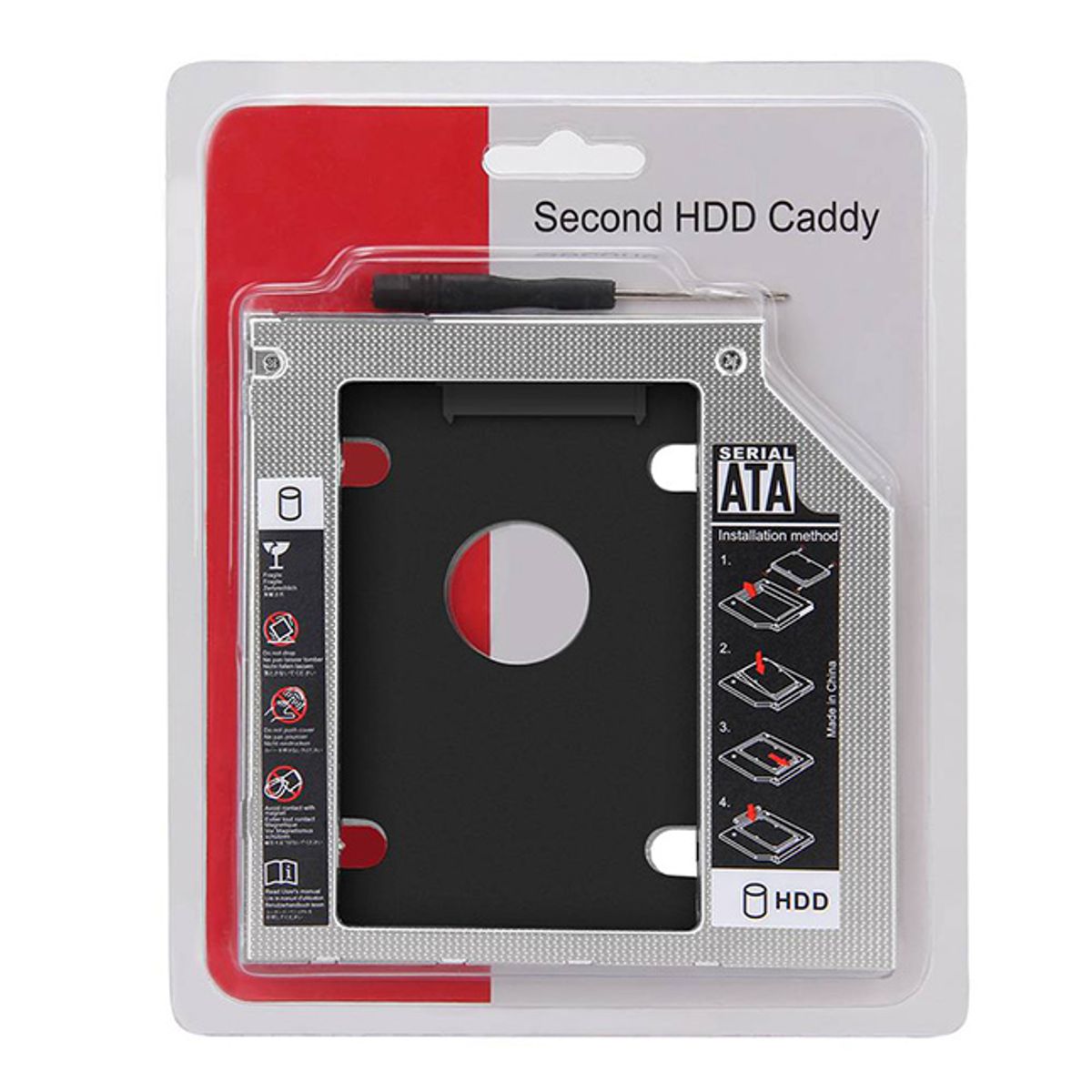 GENERICO - Caddy Disk Sata 2.5 Segundo Disco Notebook 9.5mm Hdd Ssd