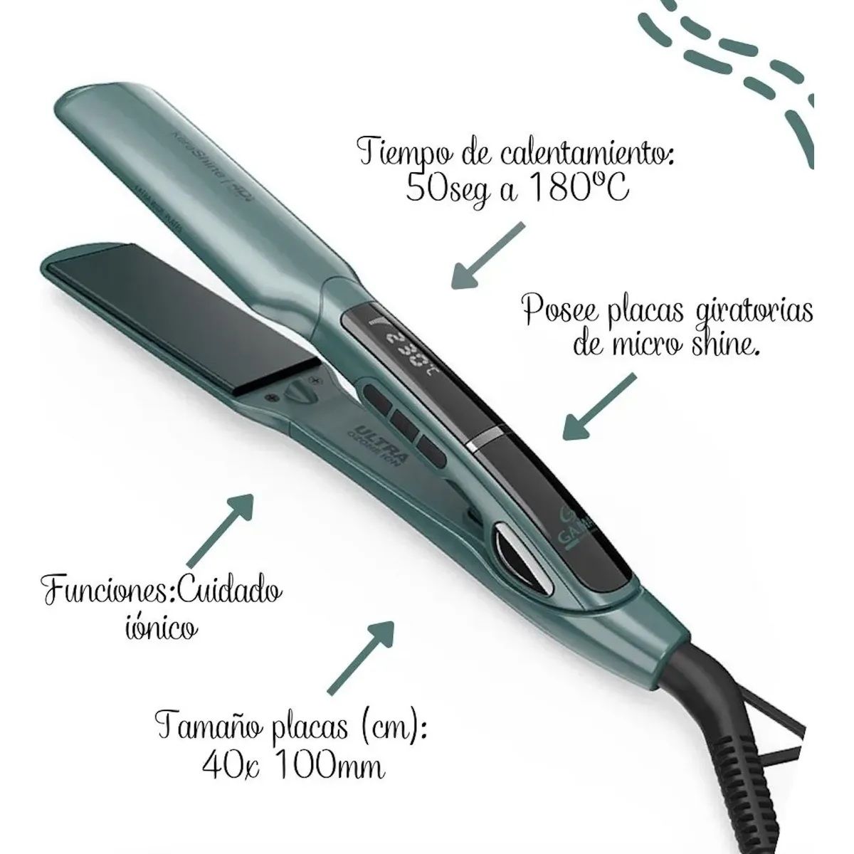 Gama - Plancha De Cabello Gama X-wide 4d Kerashine Anti-aging Digit