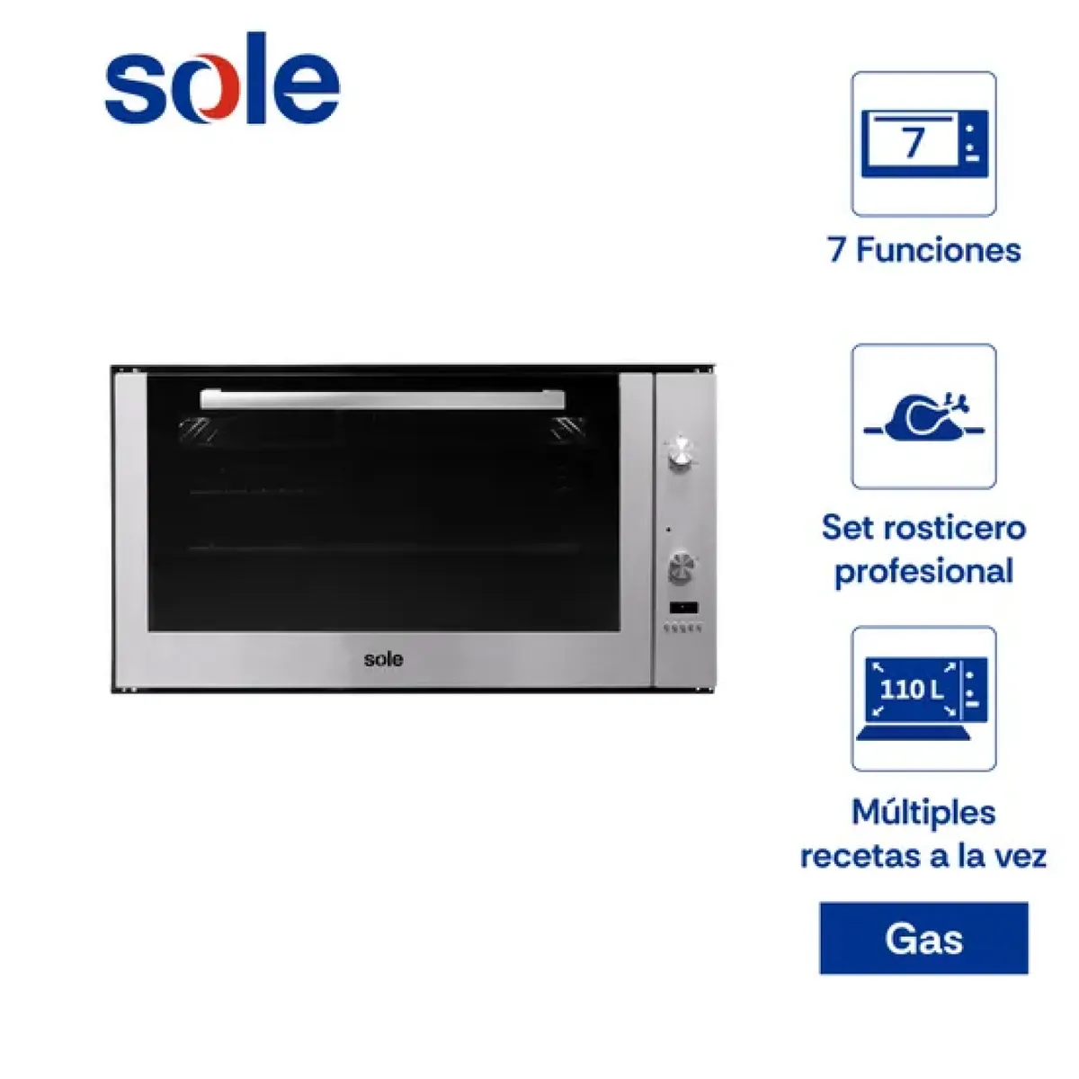 SOLE - Horno Empotrable GLP 110L Sole  SOLHO016V2