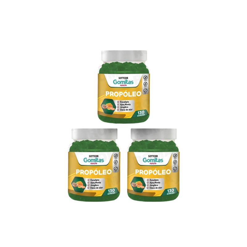 GENERICO - PACK 3 GOMITAS PROPÓLEO 390 UND SOTTCOR LABS