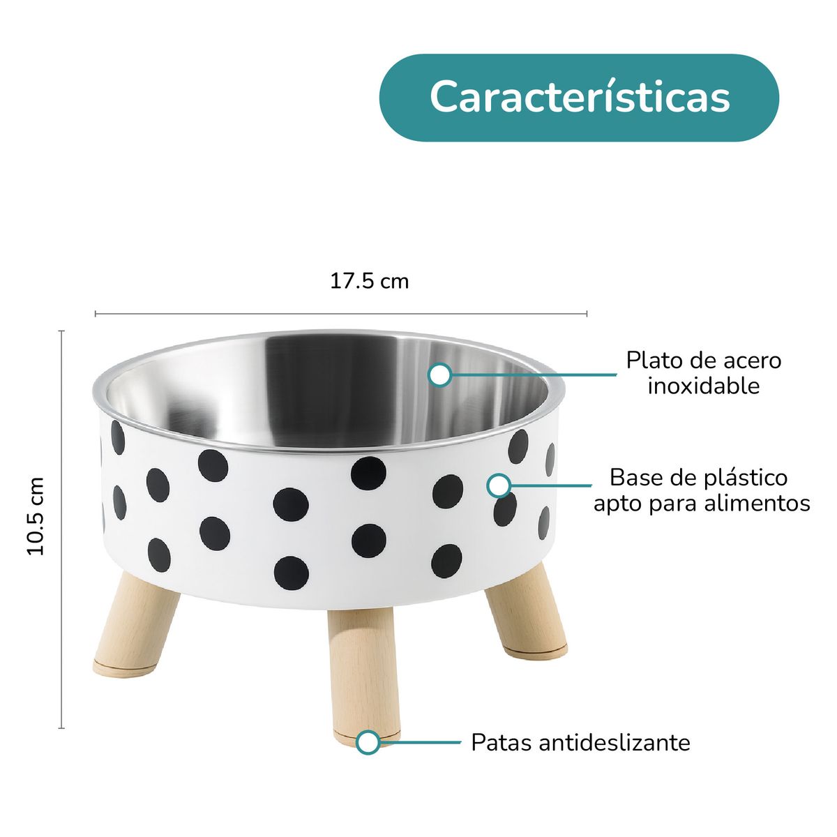 CAT OH - Plato Metálico con Patas - Cuadros