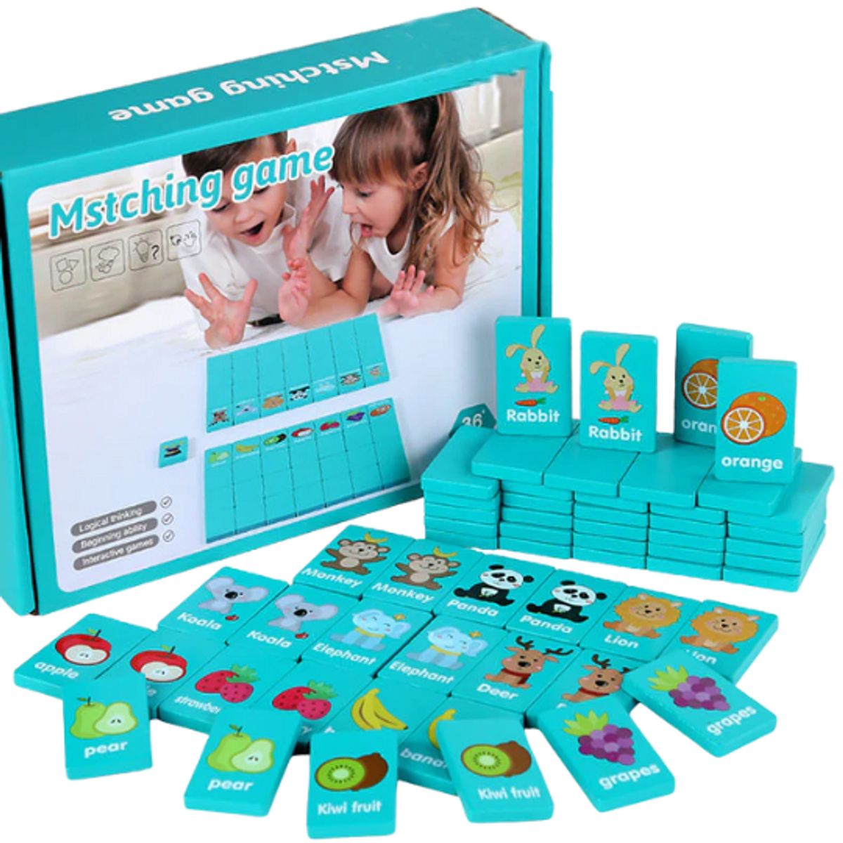 GENERICO - Juego Infantil de Memoria y Emparejamiento con Fichas