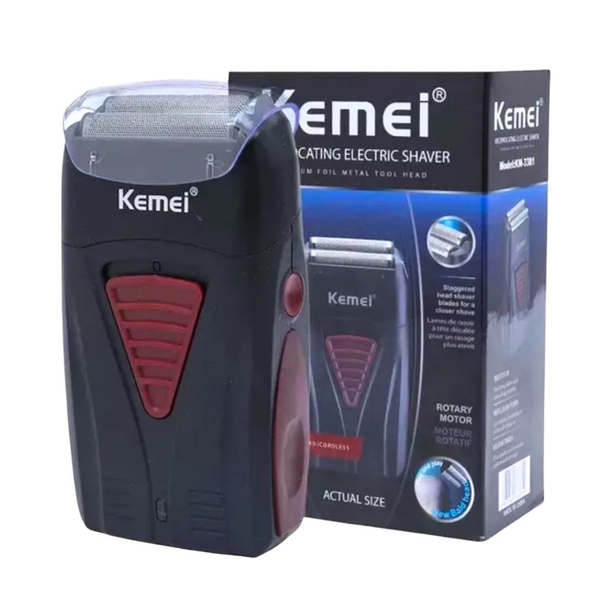 KEMEI - Maquina Afeitadora Rasuradora Shaver Profesional Kemei 3381