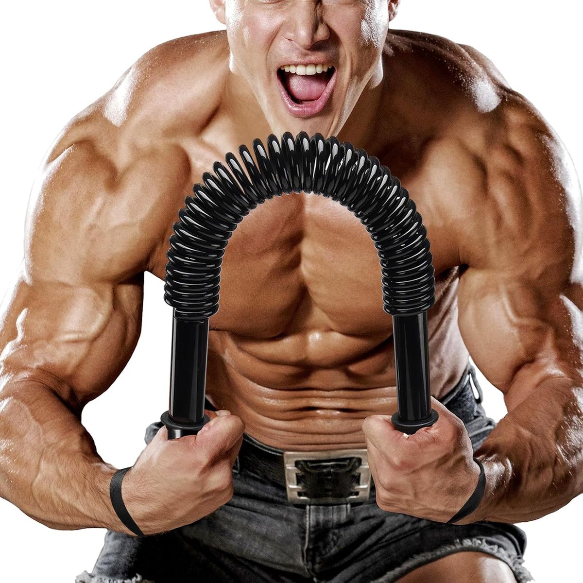 HOLGU - Barra Torsion Resorte 50kg + Barra de Dominadas para Puerta