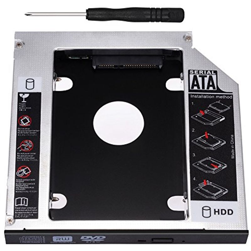 GENERICO - Caddy Disk Sata 2.5 Segundo Disco Notebook 9.5mm Hdd Ssd