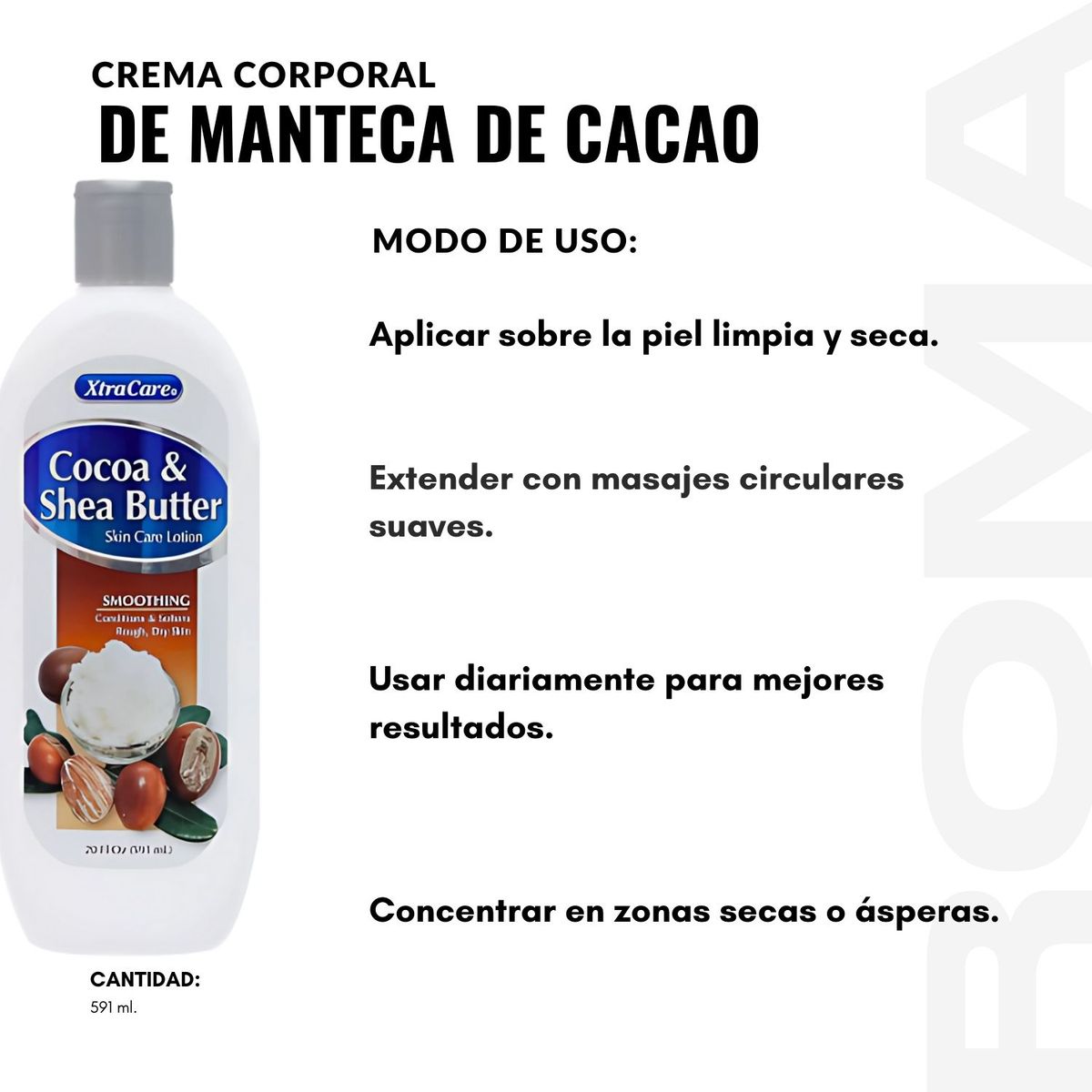 GENERICO - PACK 2 CREMA CORPORAL DE MANTECA DE CACAO 591ML XTRACARE