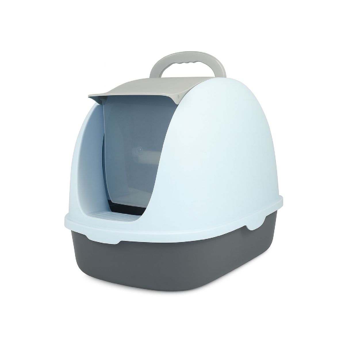 CAT OH - Arenero para Gato cerrado tipo Iglu - Celeste