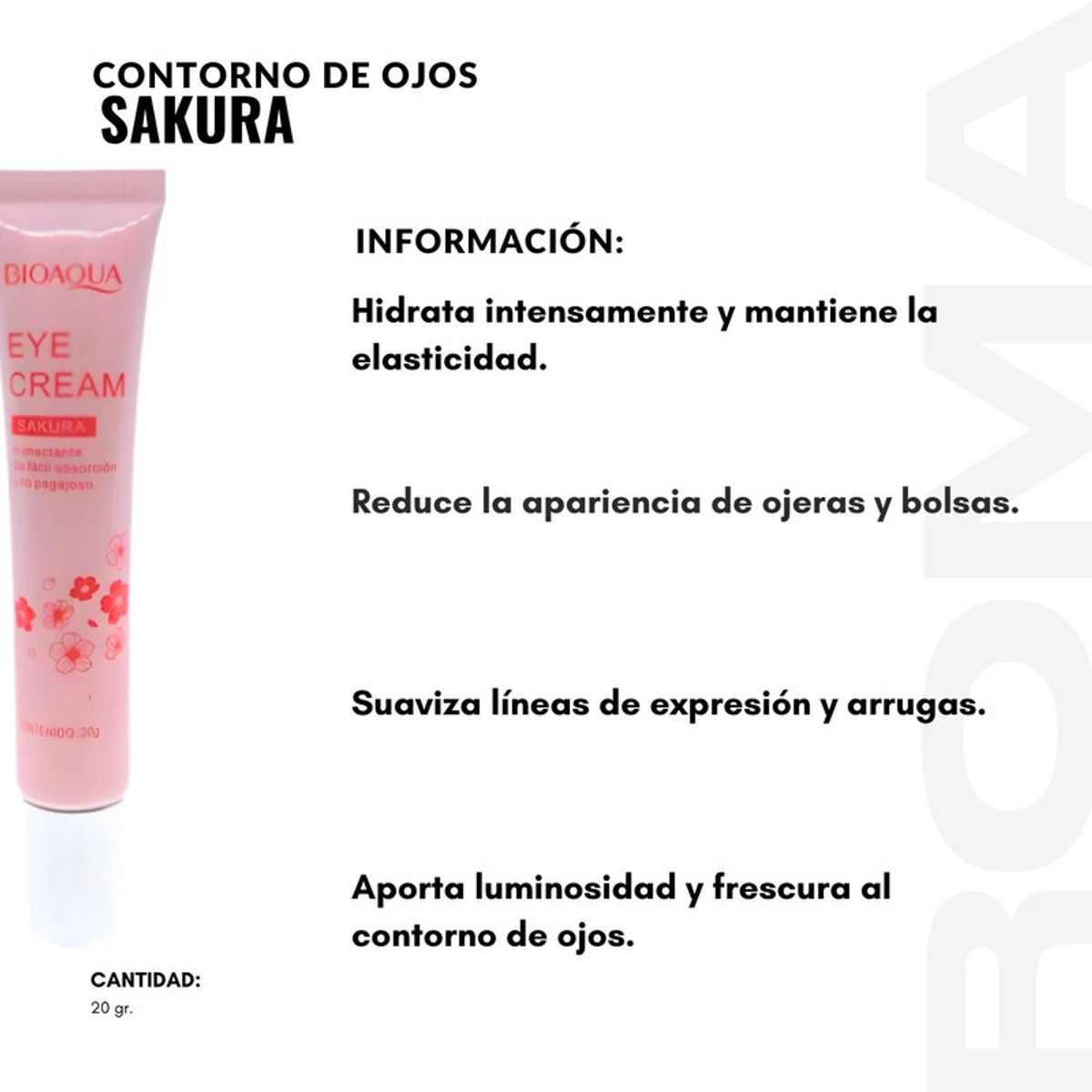 BIOAQUA - CONTORNO DE OJOS SAKURA 20G BIOAQUA