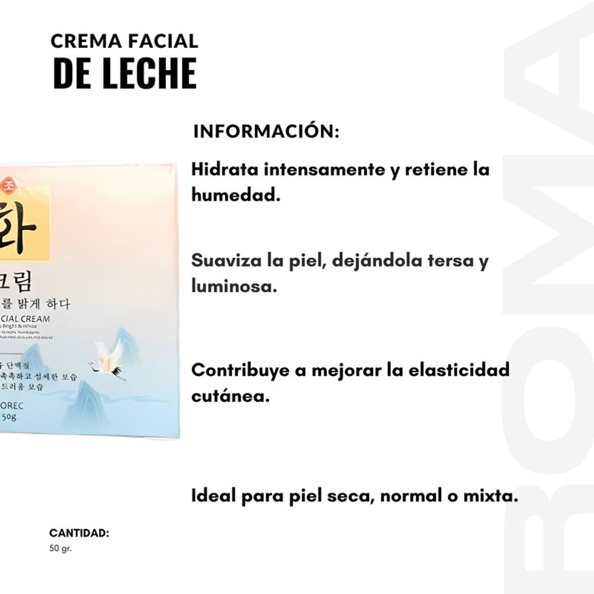 BIOAQUA - PACK 2 CREMA FACIAL DE LECHE 50G ROREC