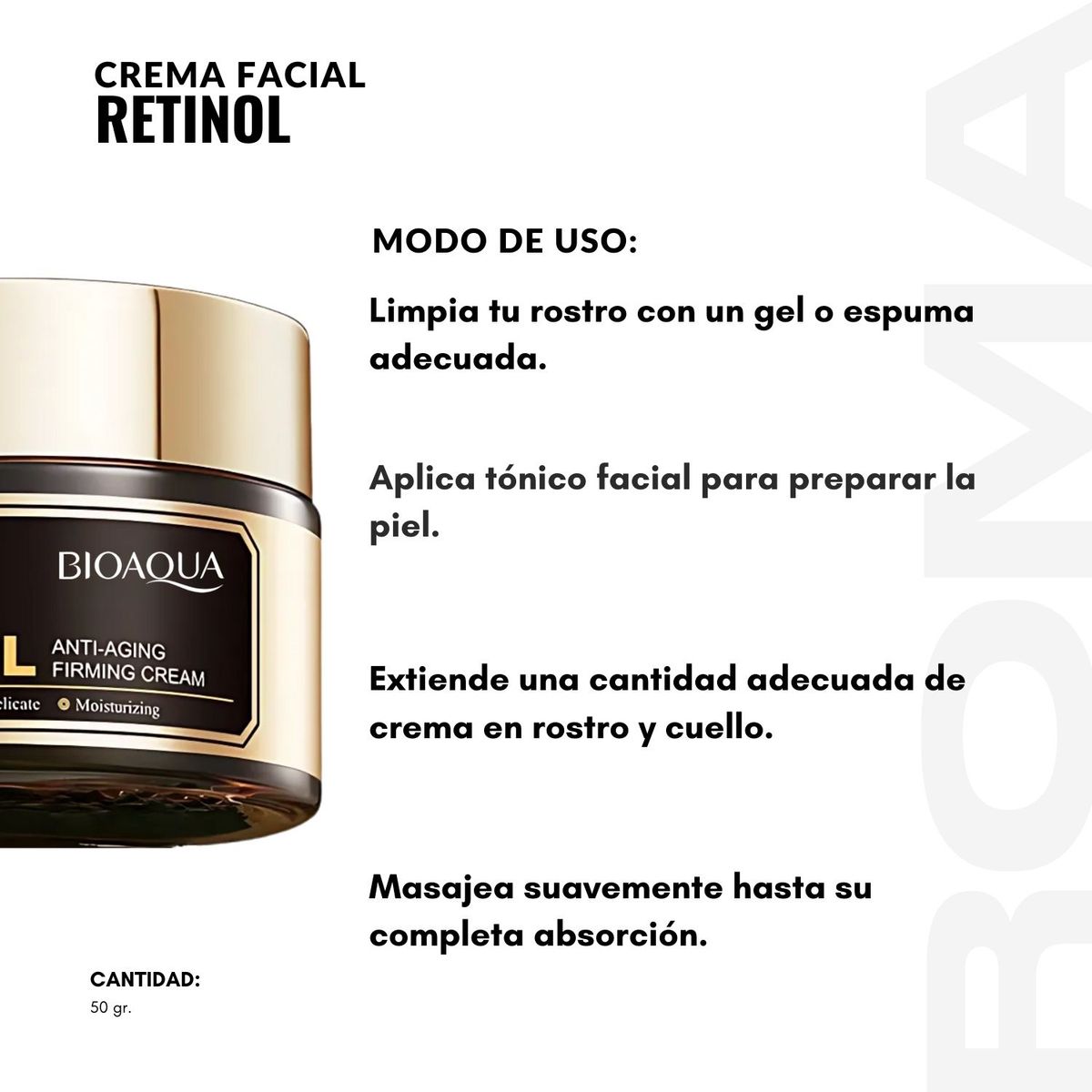 BIOAQUA - PACK 3 CREMA FACIAL RETINOL 50G BIOAQUA