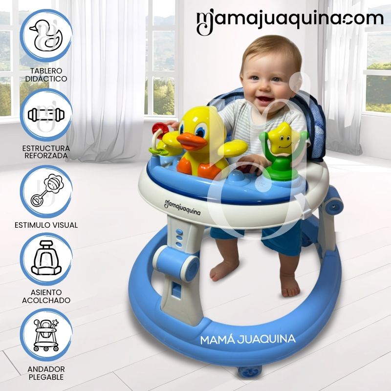BABY - Andador Plegable con Bandeja «TUTIDUCK» Edición de Lujo Blue