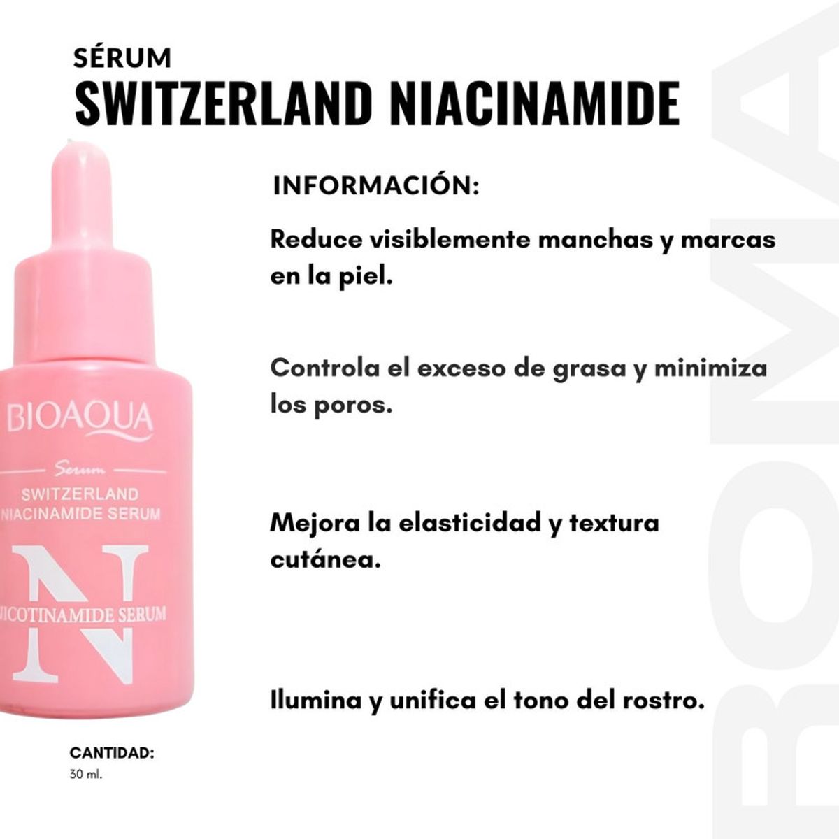 BIOAQUA - SÉRUM SWITZERLAND NIACINAMIDE 30ML BIOAQUA