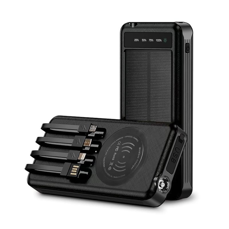 OEM - Cargador Portátil Power Bank 20000 mAh Sanci Carga Solar y Rápida