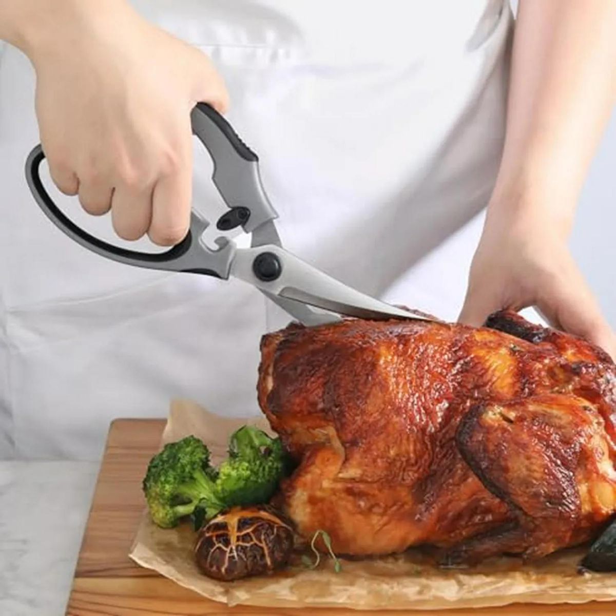 FACUSA - Tijera Para Cocina Mango Gris Blister - Facusa