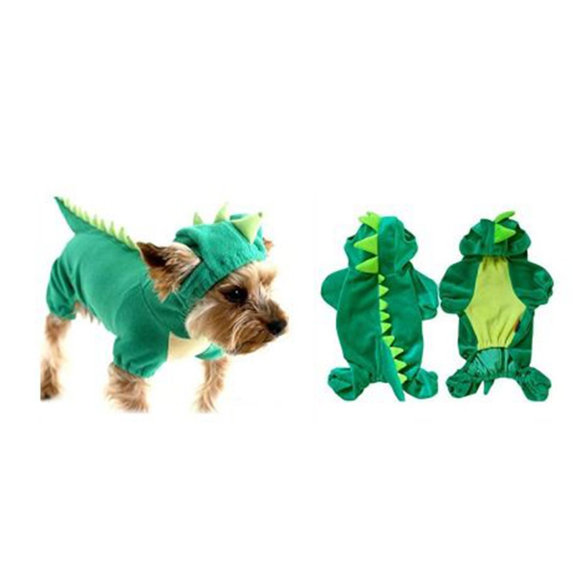 GENERICO - Disfraz para perros modelo Dinosaurio Verde Talla 2