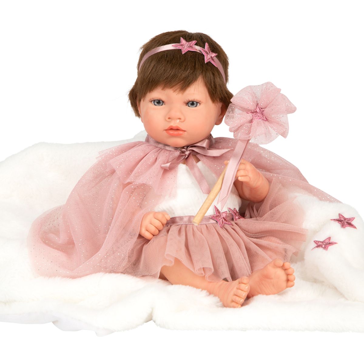 MUÑECAS REBORN - Muñeca Bebe Reborn 38 cm Princess Rosa con Manta Arias 98194