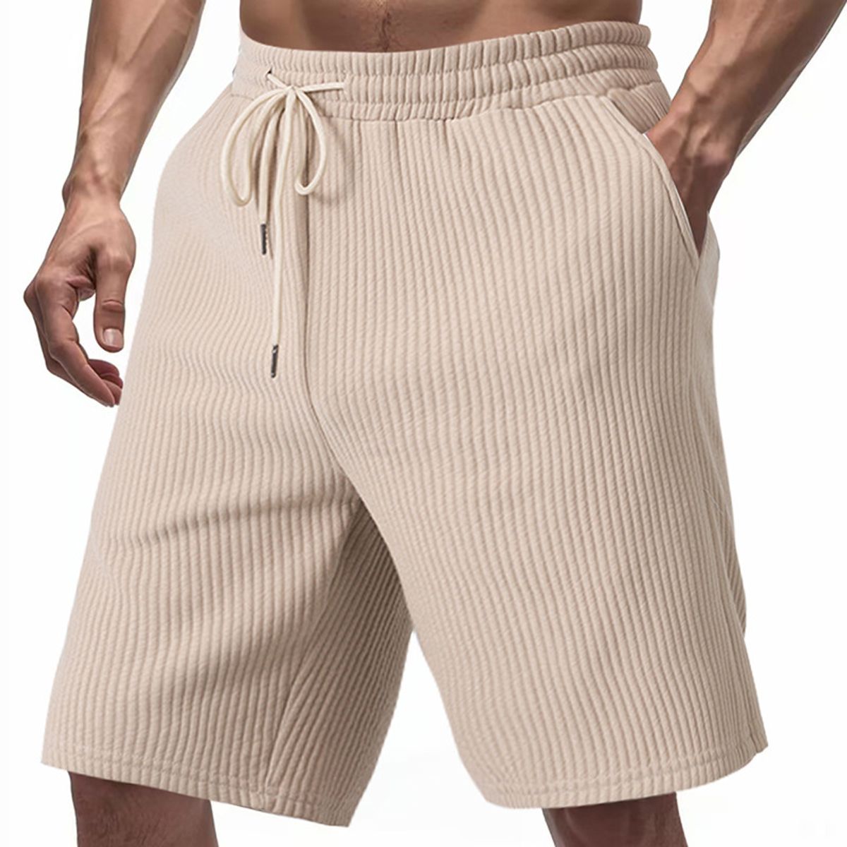 TIOZONEY - pantalones cortos de verano con bolsillos - Marrón