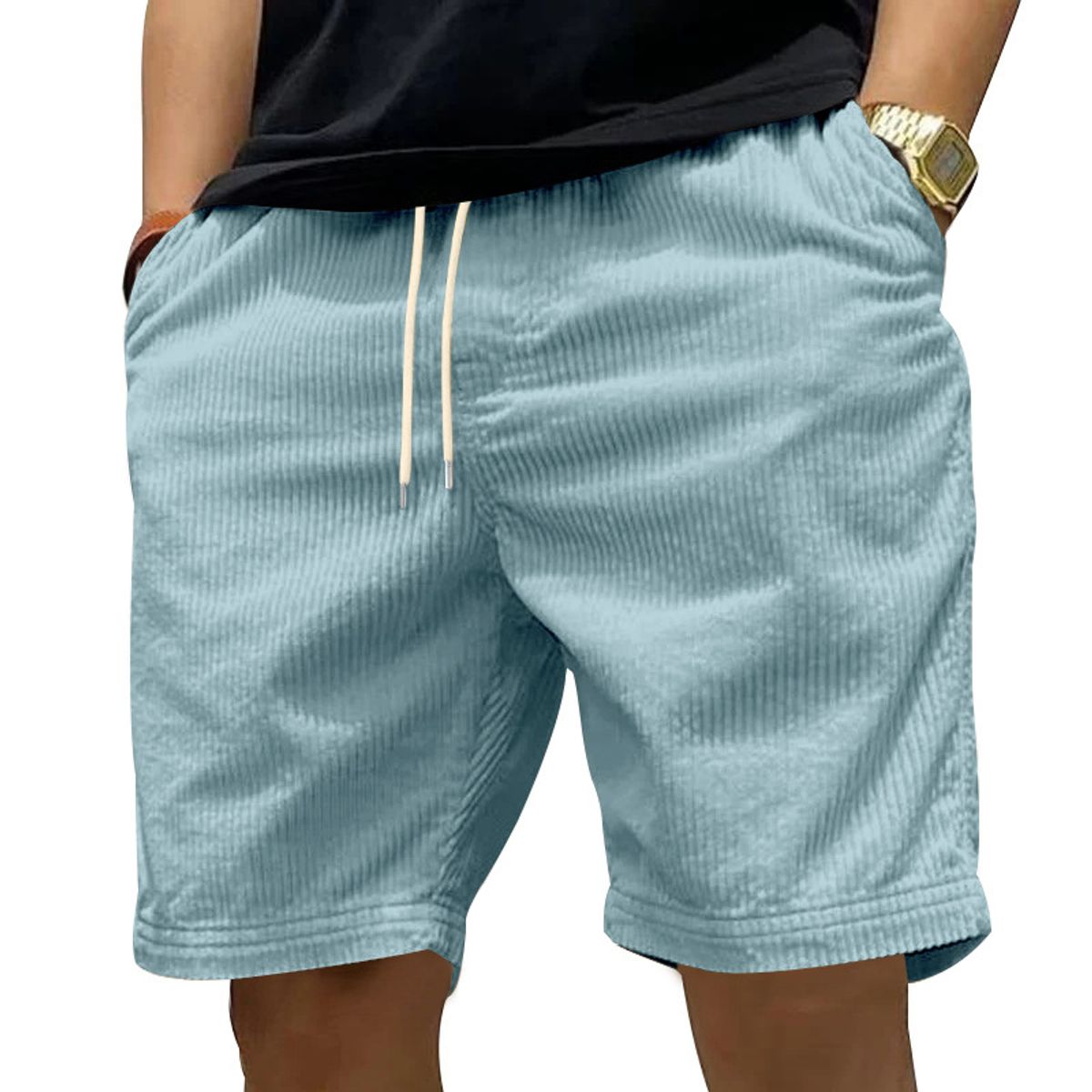 TIOZONEY - pantalones cortos casuales ligeros - Azul