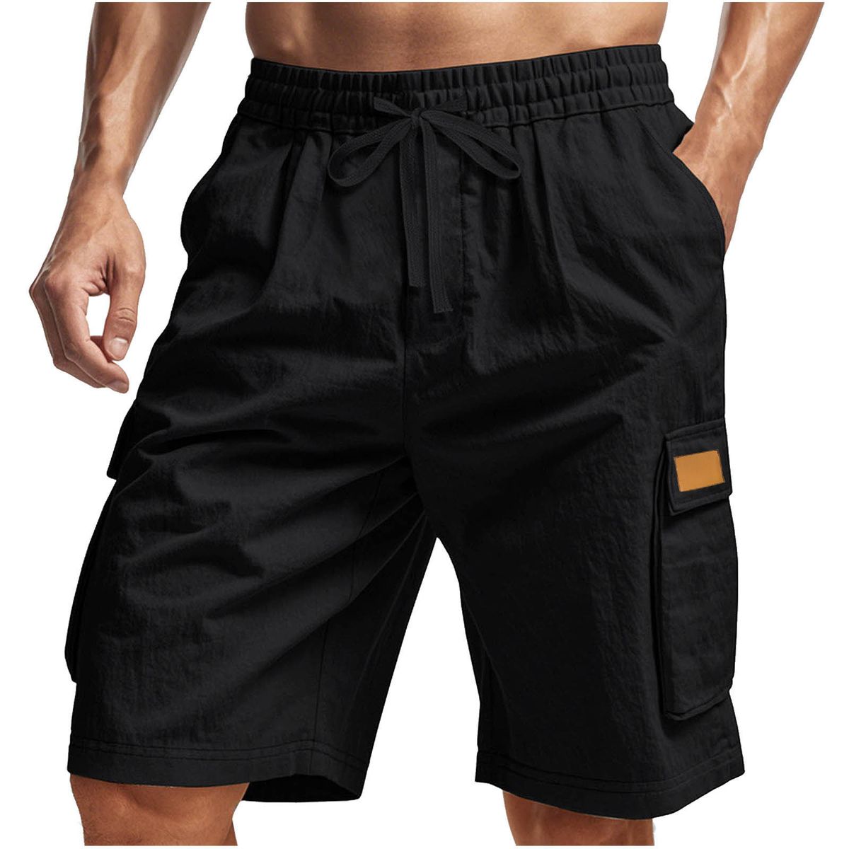 TIOZONEY - pantalones cortos de verano con bolsillos - Negro