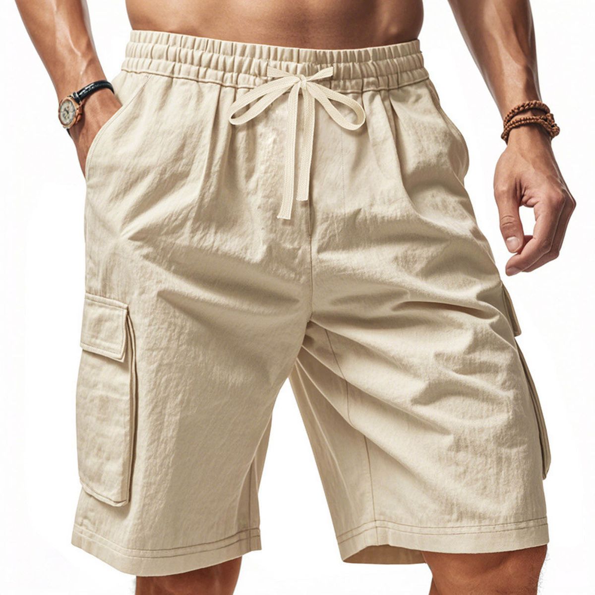 TIOZONEY - pantalones cortos casuales ligeros - Blanco