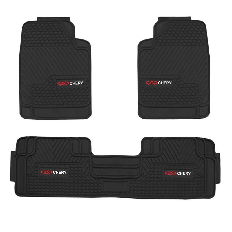 GENERICO - Piso Chery Universal de 3 Piezas de PVC Auto Camioneta