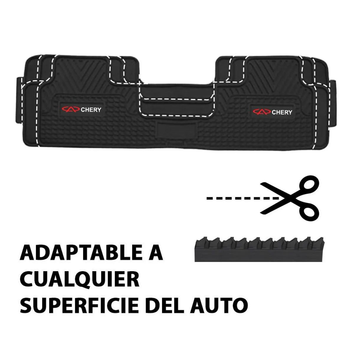 GENERICO - Piso Chery Universal de 3 Piezas de PVC Auto Camioneta