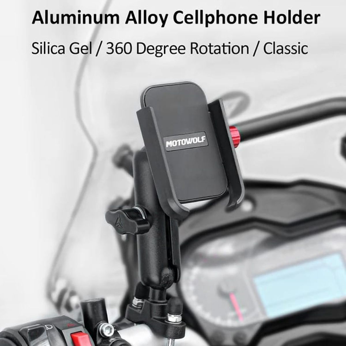 MOTOWOLF - SOPORTE CELULAR MOTOWOLF CON CARGADOR