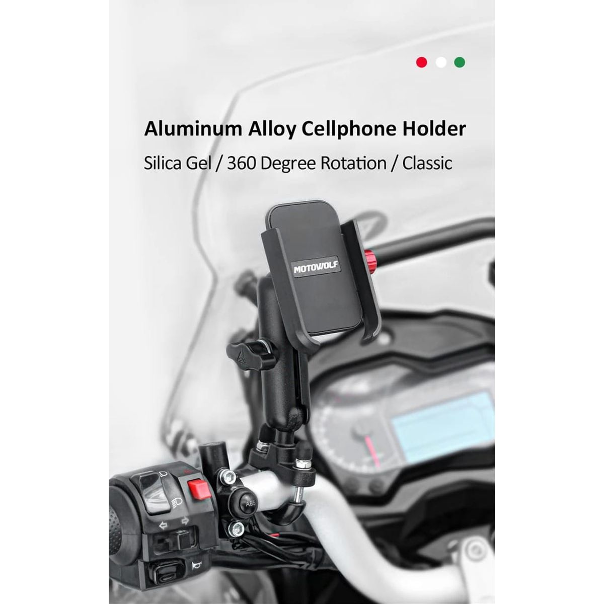 MOTOWOLF - SOPORTE CELULAR MOTOWOLF CON CARGADOR