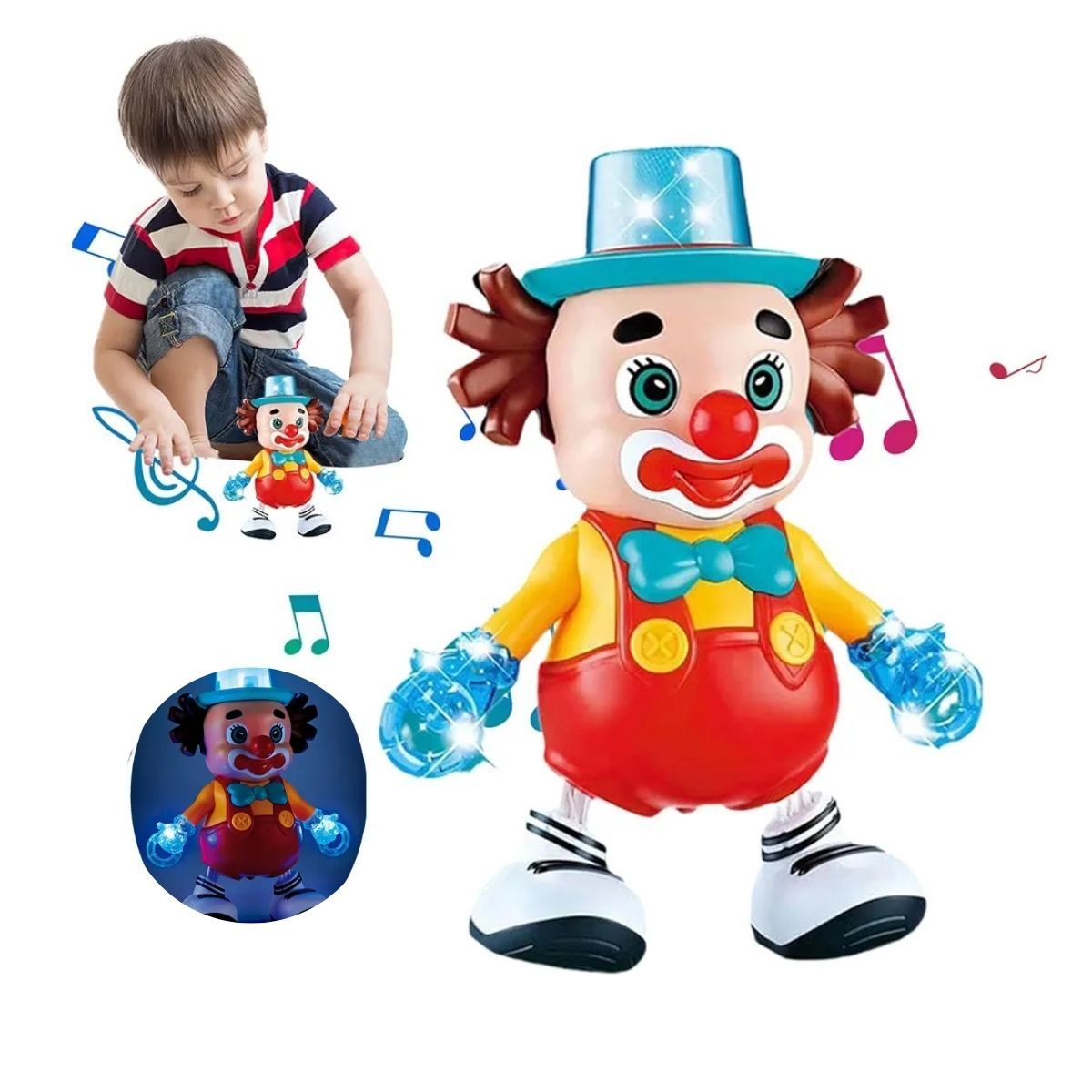 GENERICO - Juguete Robot Payaso Bailarín Electrónico Luz Y Sonido