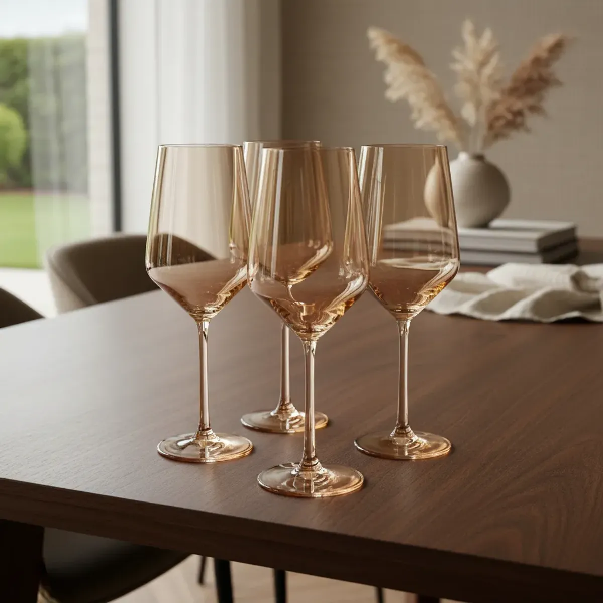 GENERICO - Copa Vino Coral Translúcido - Colección Transparente