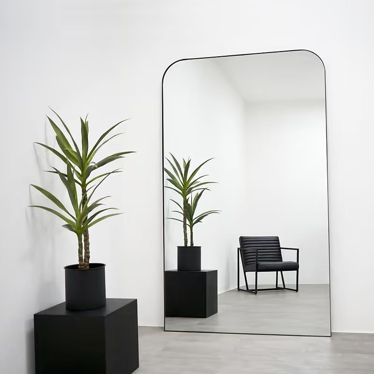 GENERICO - Espejo Rectangular Minimal Black 180x110 mt