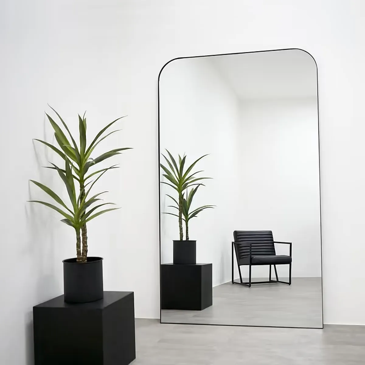 GENERICO - Espejo Rectangular Minimal Black 180x110 mt