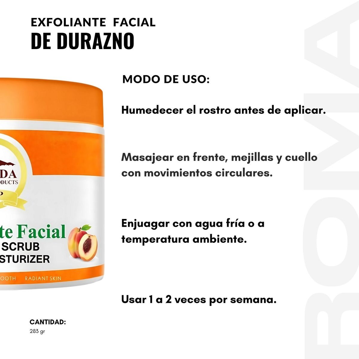NEVADA NATURAL PRODUCTS - PACK 3 EXFOLIANTE FACIAL DE DURAZNO 283G NEVADA