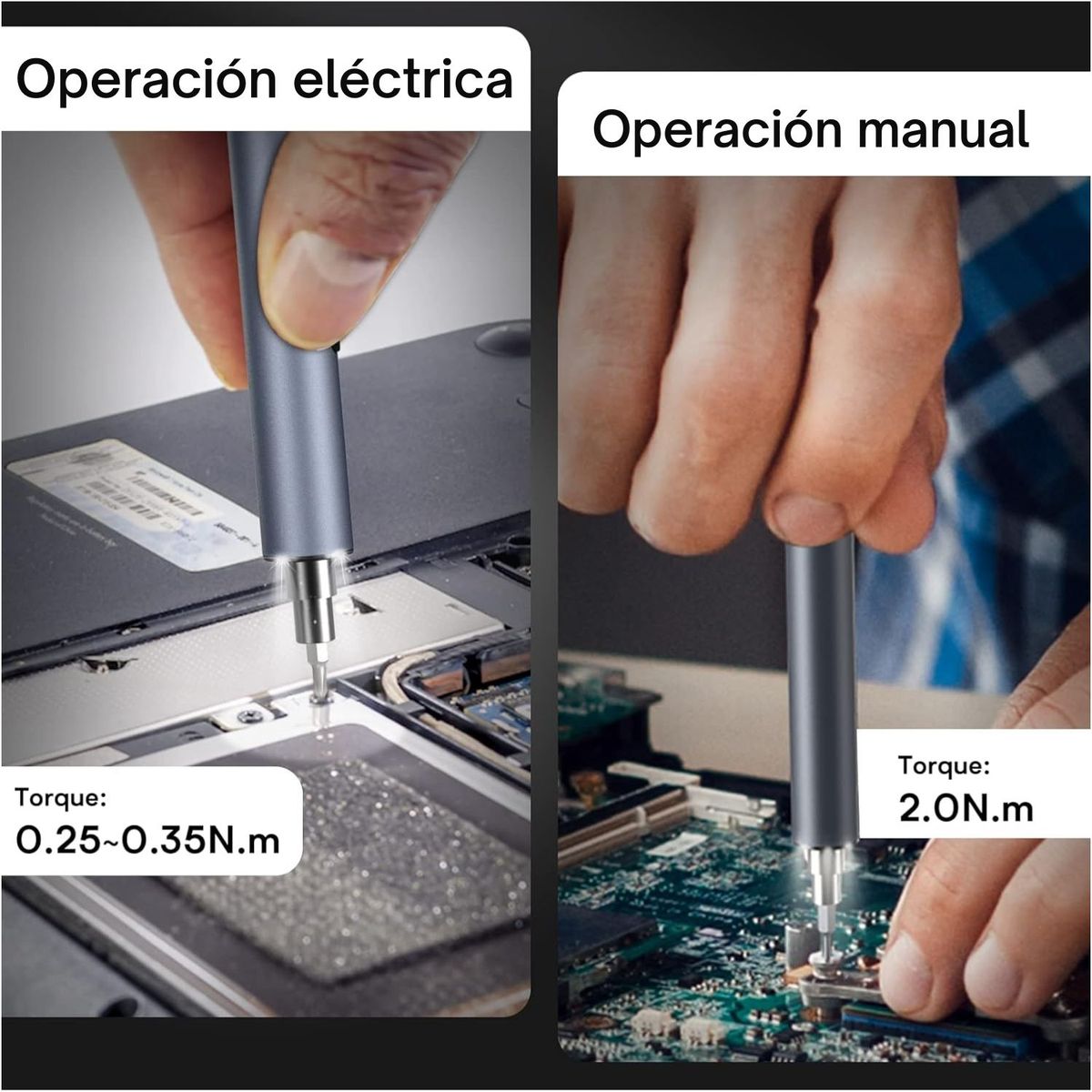 OEM - Destornillador Inalámbrico Profesional Recargable 20 PZ con Luz LED y Magnetizador